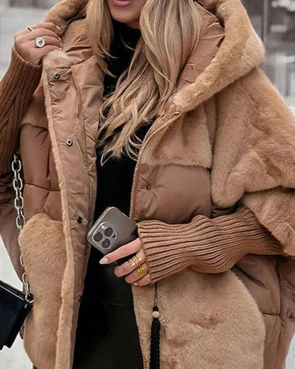 Damen Winter-Daunenjacke mit Kapuze