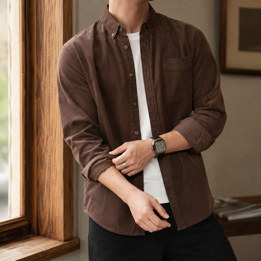 Herren-Overshirt mit strukturierter Oberfläche im Relaxed Fit