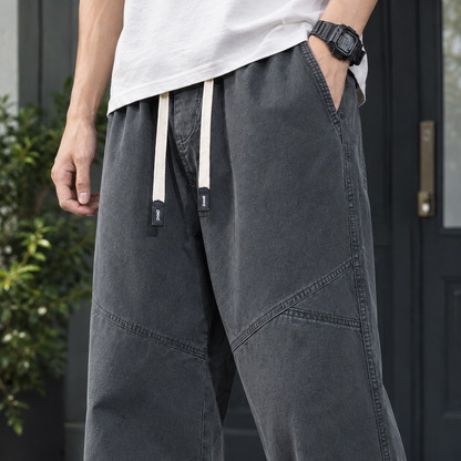 Bequeme Herren-Baumwollhose mit lockerem Schnitt