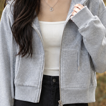 Cropped-Kapuzenpullover für Damen in der Vorderansicht