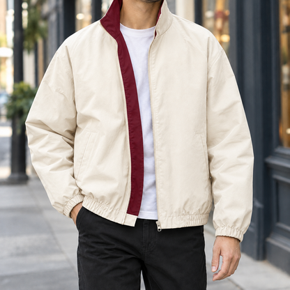 Kontrastjacke Mit Lockerer Passform