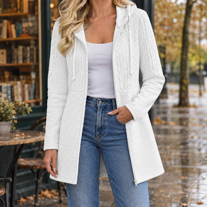 Damen-Strickjacke mit langen Ärmeln und klassischem Strickdesign