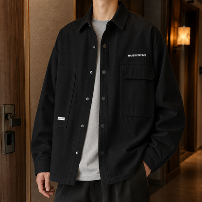 Utilityjacke Aus Baumwollmix Mit Asymmetrischen Taschen