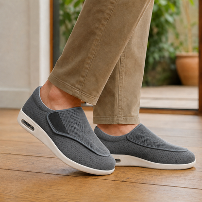 Orthopädische Schuhe mit sichtbarer Schnürung und bequemem Halt