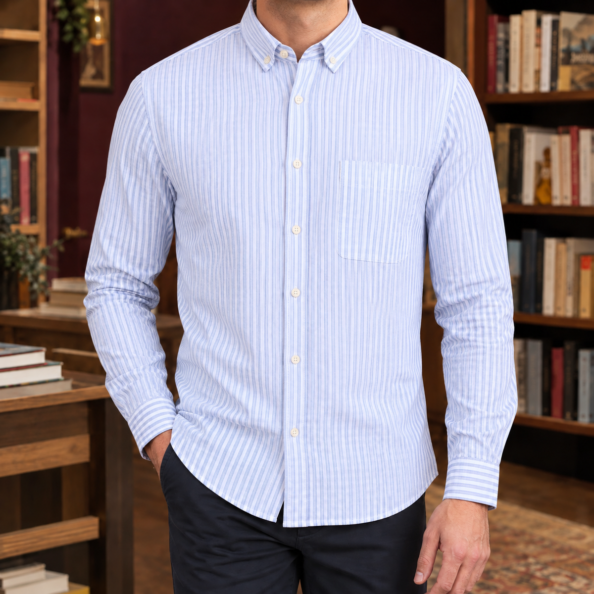 Herrenhemd Im Gingham Karo Slim Fit