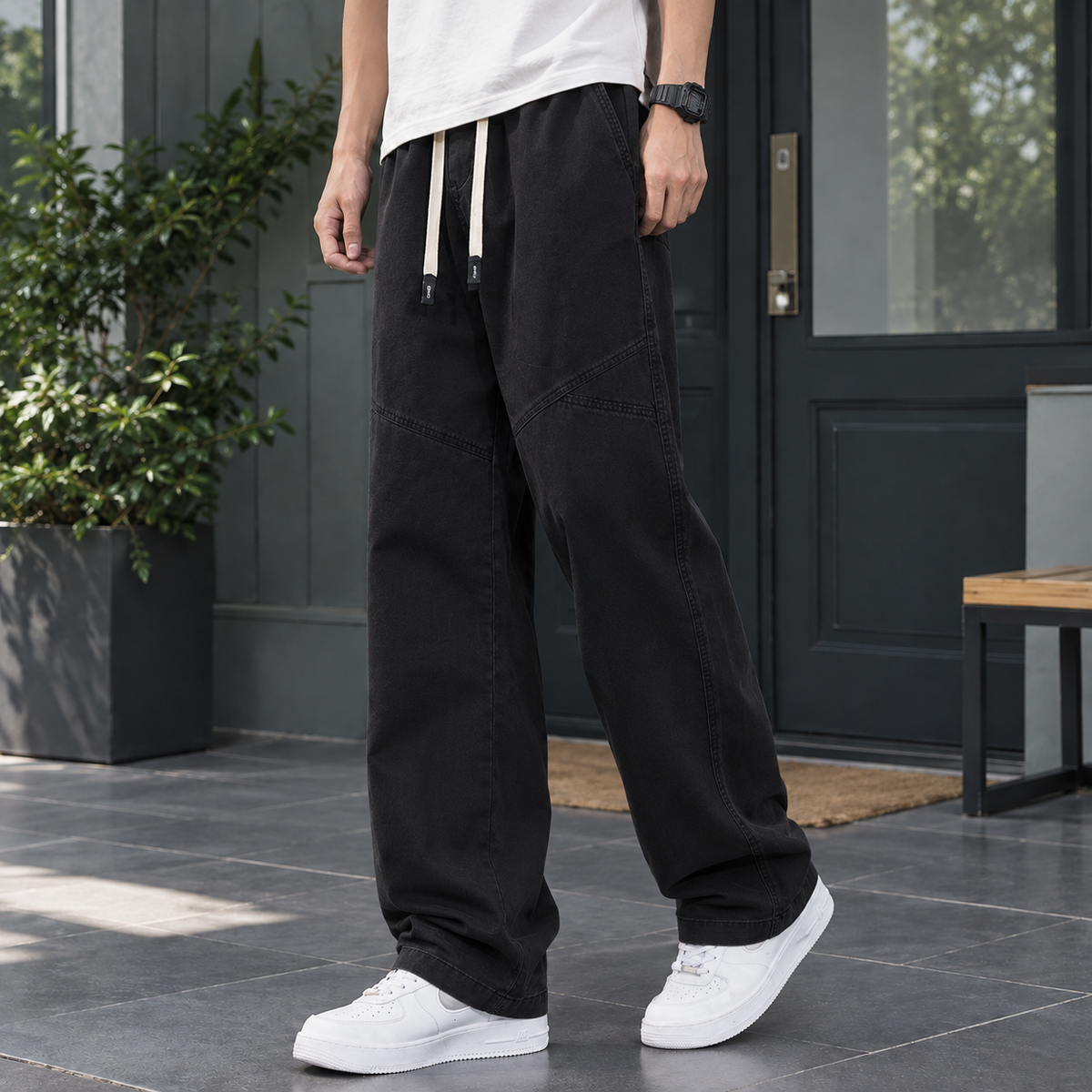 Relaxed-Fit-Hose aus Baumwolle für Alltag und Freizeit