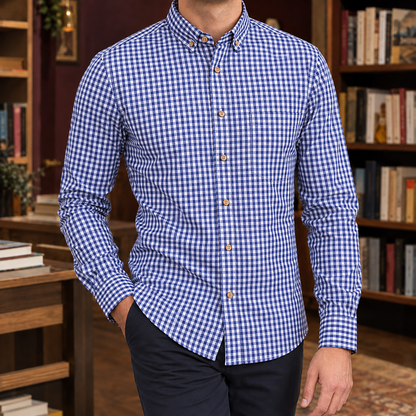 Herrenhemd Im Gingham Karo Slim Fit