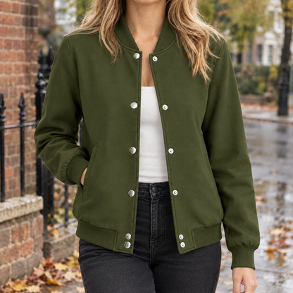 Bomberjacke Aus Baumwollmix Mit Rippdetails