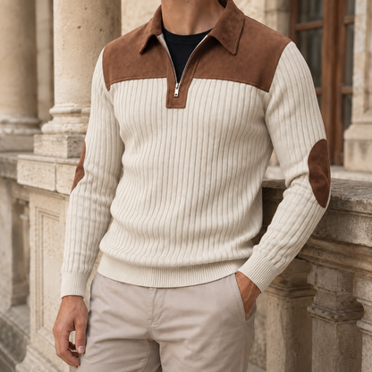 Vielseitiger Quarter-Zip-Strickpullover für Alltag und Freizeit