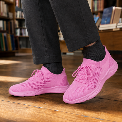 Strick Sneakers Mit Schnürung Und Flacher Sohle