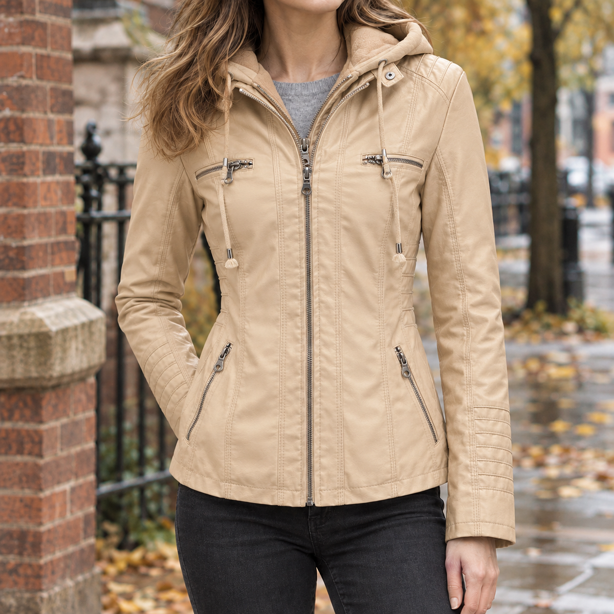 Damen-Kapuzenjacke als vielseitige Alltagsjacke