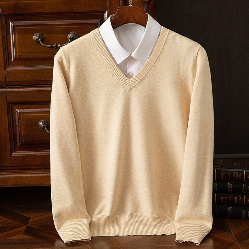 Herrenpullover Mit V Ausschnitt Klassisch
