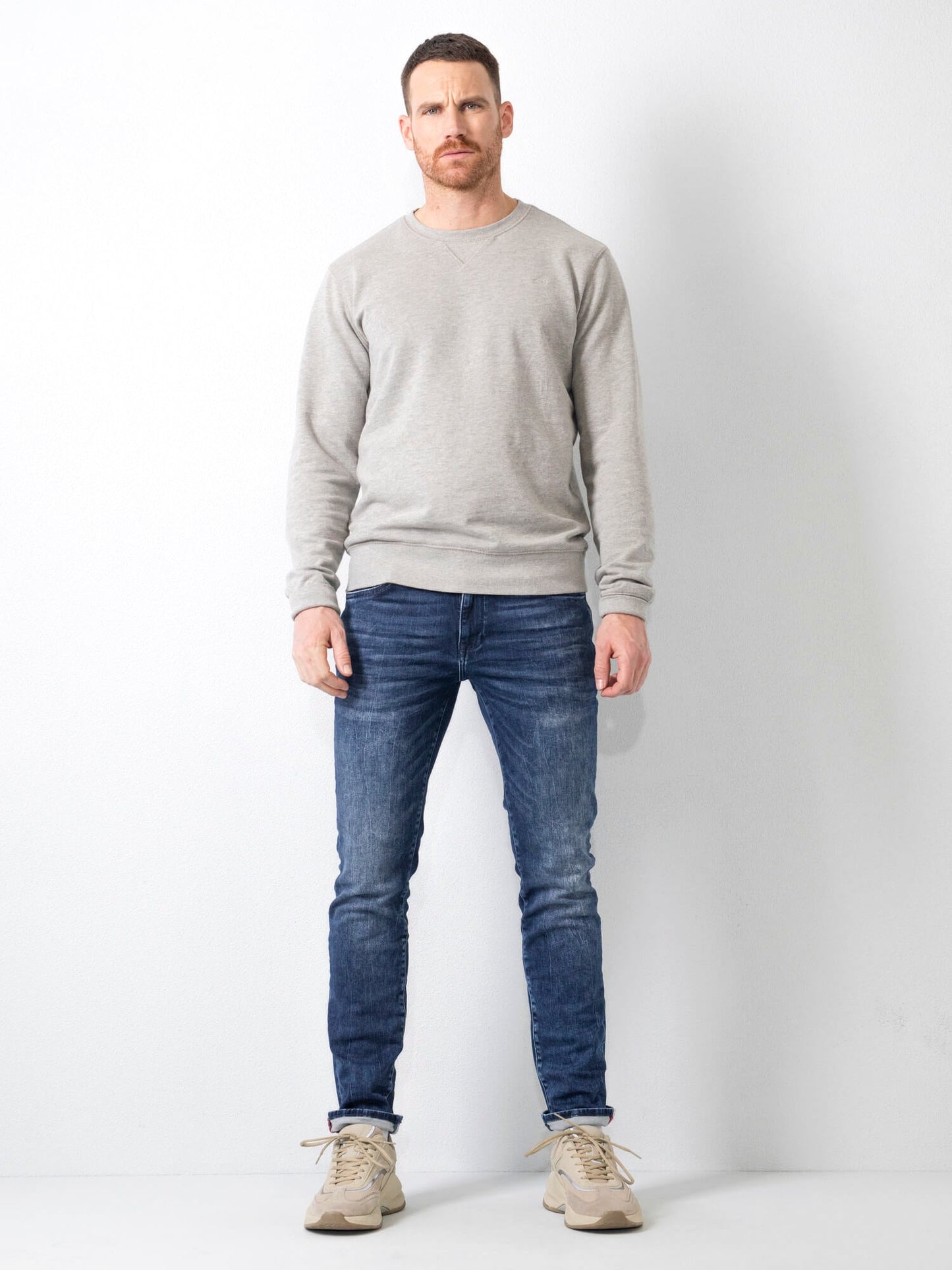 Herren Slim Fit Jeans Mit Fünf-Taschen-Design