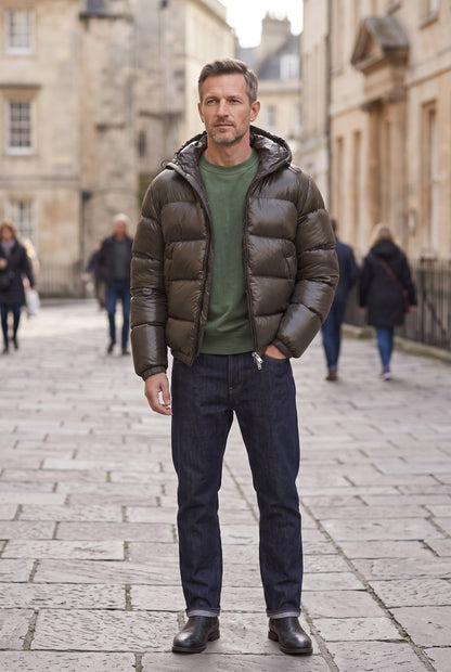 Herren-Steppjacke als vielseitige Winterjacke im Alltag