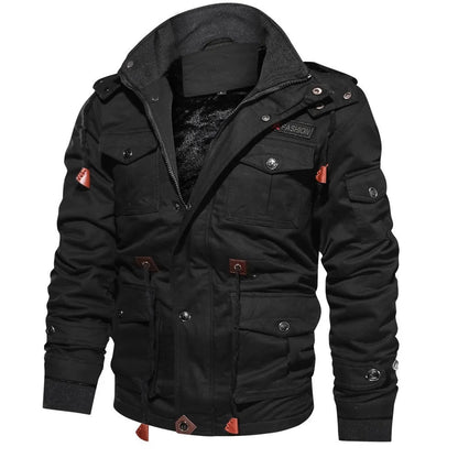 Herren Jacke Mit Abnehmbarer Kapuze Und Mehreren Taschen