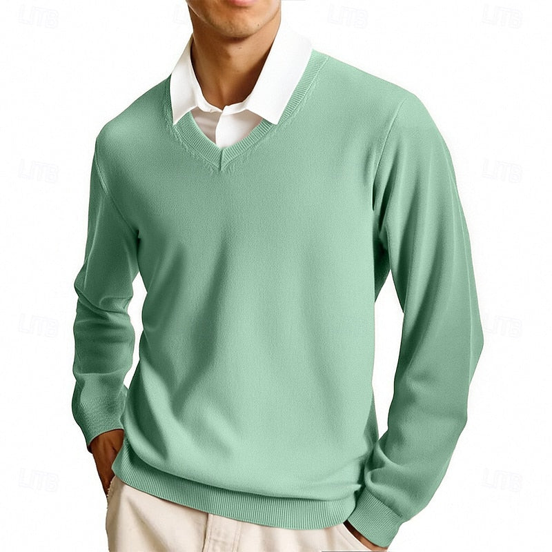 Herrenpullover Mit V Ausschnitt Klassisch