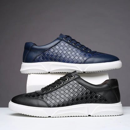Herren-Slip-on-Sneaker mit kariertem Muster und gepolsterter Innensohle