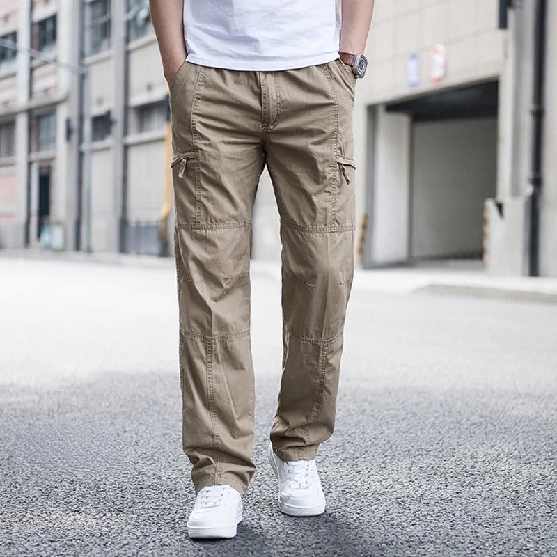 Herren Cargo-Hose Lockerer Schnitt Mit Mehreren Funktionalen Taschen Und Vier-Wege-Stretch