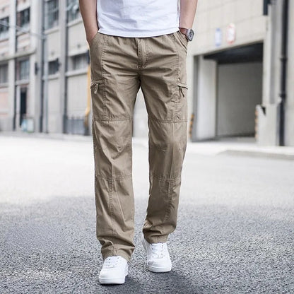 Herren Cargo-Hose Lockerer Schnitt Mit Mehreren Funktionalen Taschen Und Vier-Wege-Stretch
