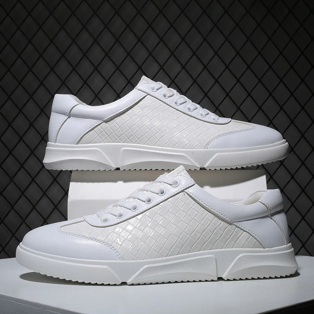 Herren-Slip-on-Sneaker mit kariertem Muster und gepolsterter Innensohle