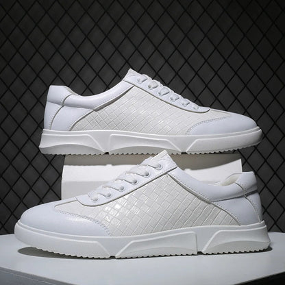 Herren-Slip-on-Sneaker mit kariertem Muster und gepolsterter Innensohle