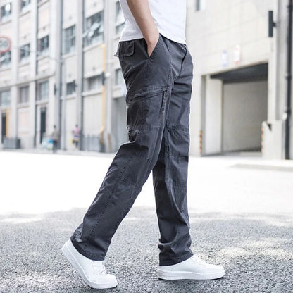 Herren Cargo-Hose Lockerer Schnitt Mit Mehreren Funktionalen Taschen Und Vier-Wege-Stretch