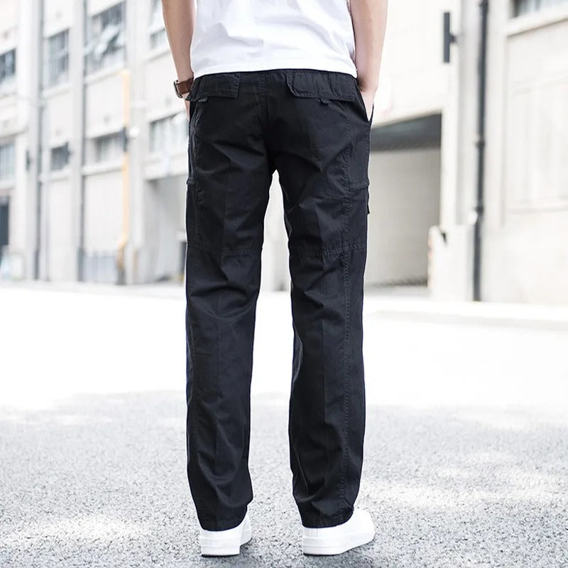Herren Cargo-Hose Lockerer Schnitt Mit Mehreren Funktionalen Taschen Und Vier-Wege-Stretch
