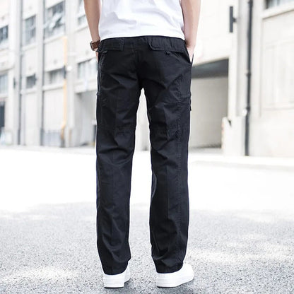 Herren Cargo-Hose Lockerer Schnitt Mit Mehreren Funktionalen Taschen Und Vier-Wege-Stretch