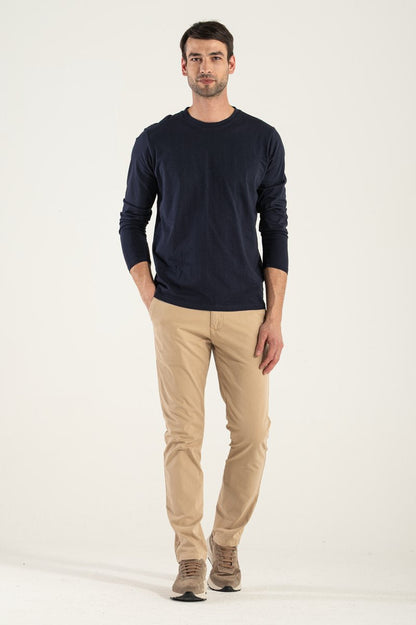 Herren Hose mit geradem Schnitt, Gürtelschlaufen und Seitentaschen