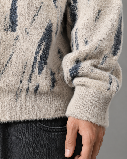 Weicher Herrenpullover mit modernem Strickmuster