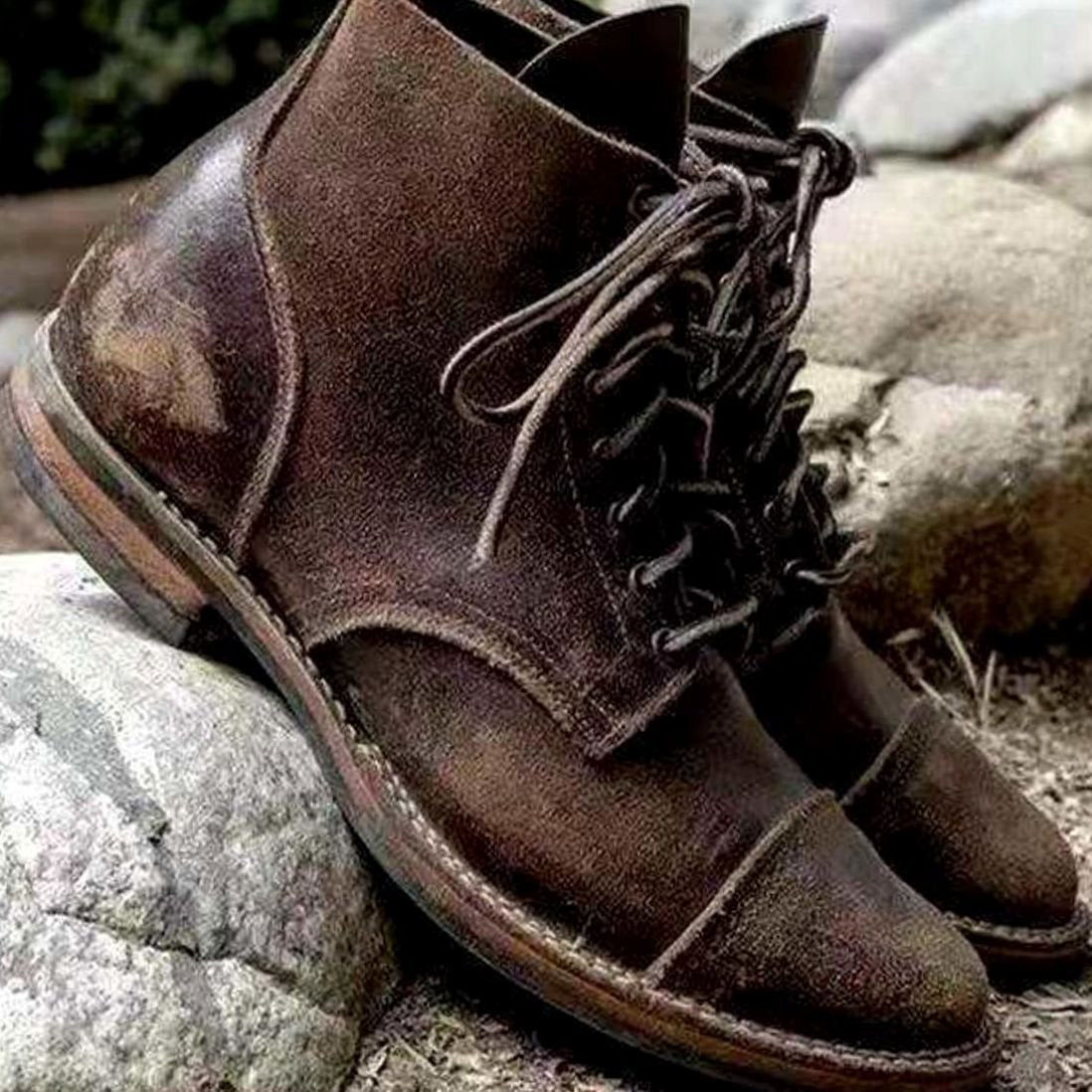 Herren Winterstiefel Mit Warmfutter Und Schnürung