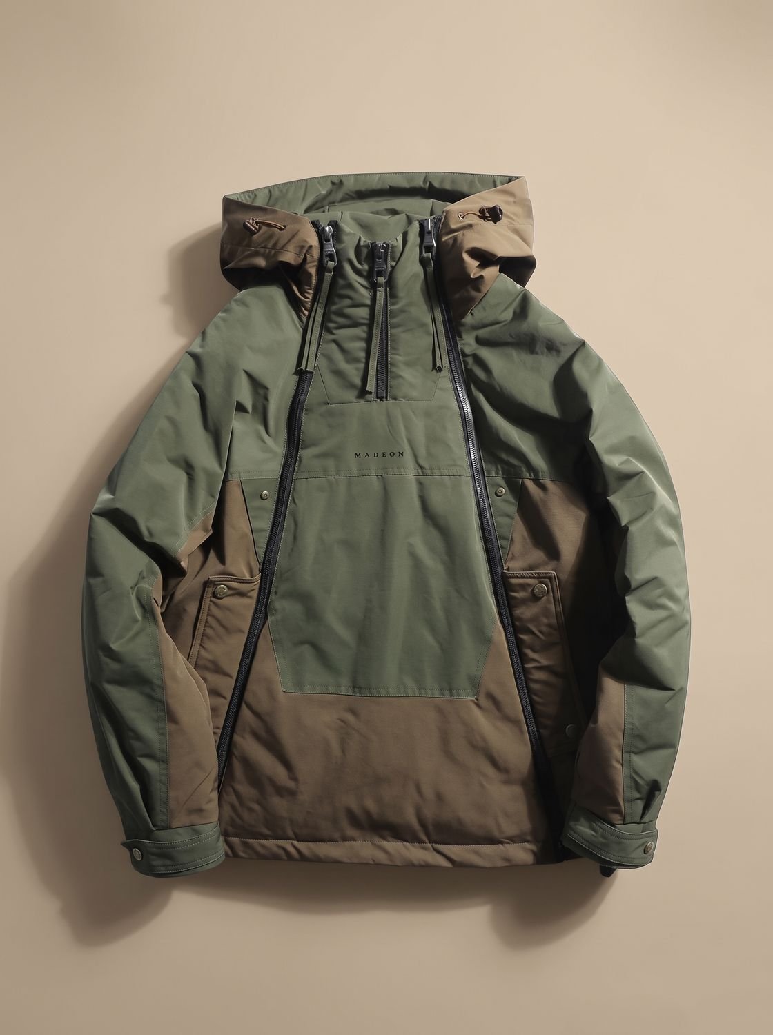 Herren Steppjacke Mit Kapuze Und Halbzip