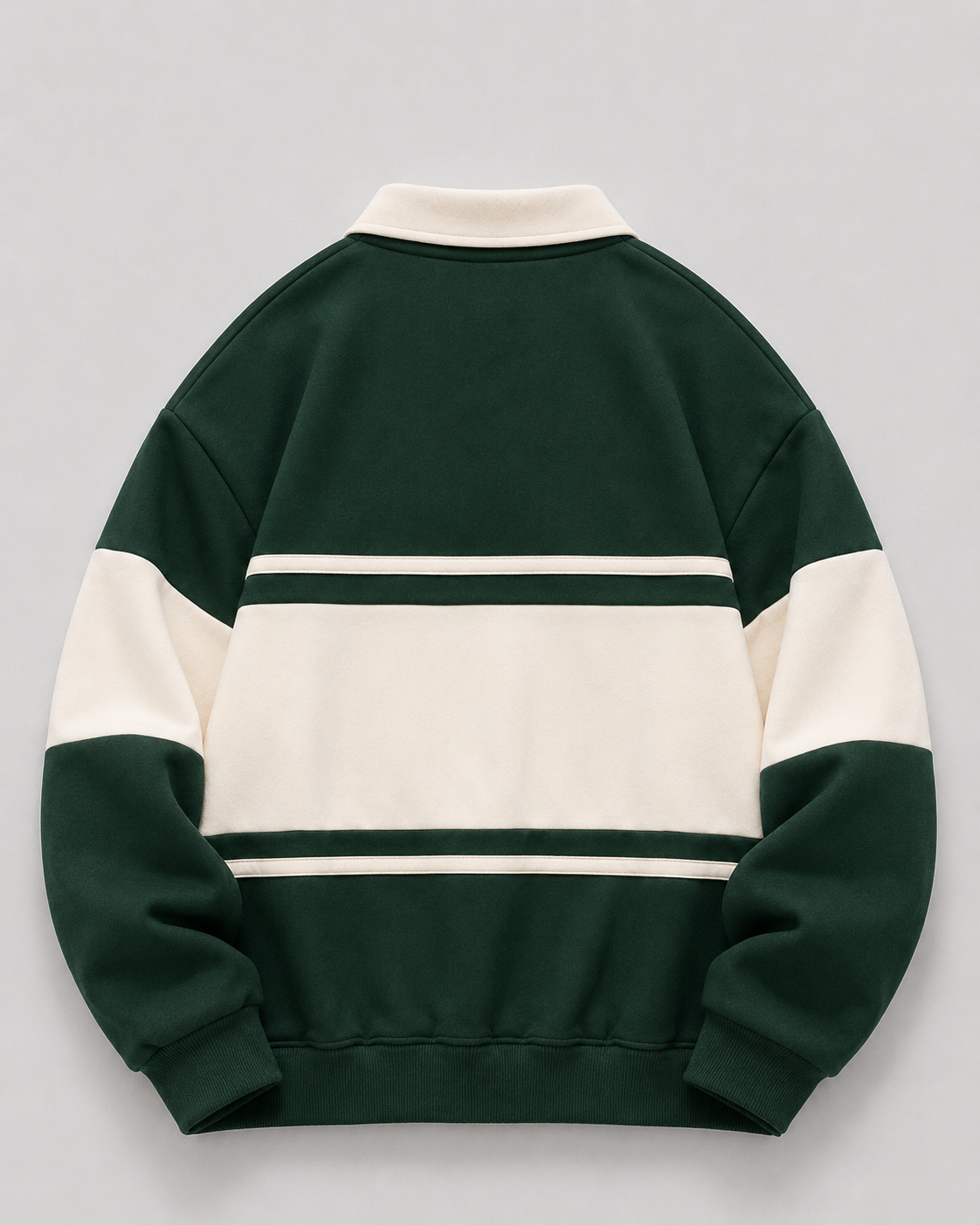 Rückansicht des Rugby-Polo-Pullovers für Herren