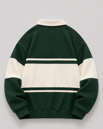 Rückansicht des Rugby-Polo-Pullovers für Herren