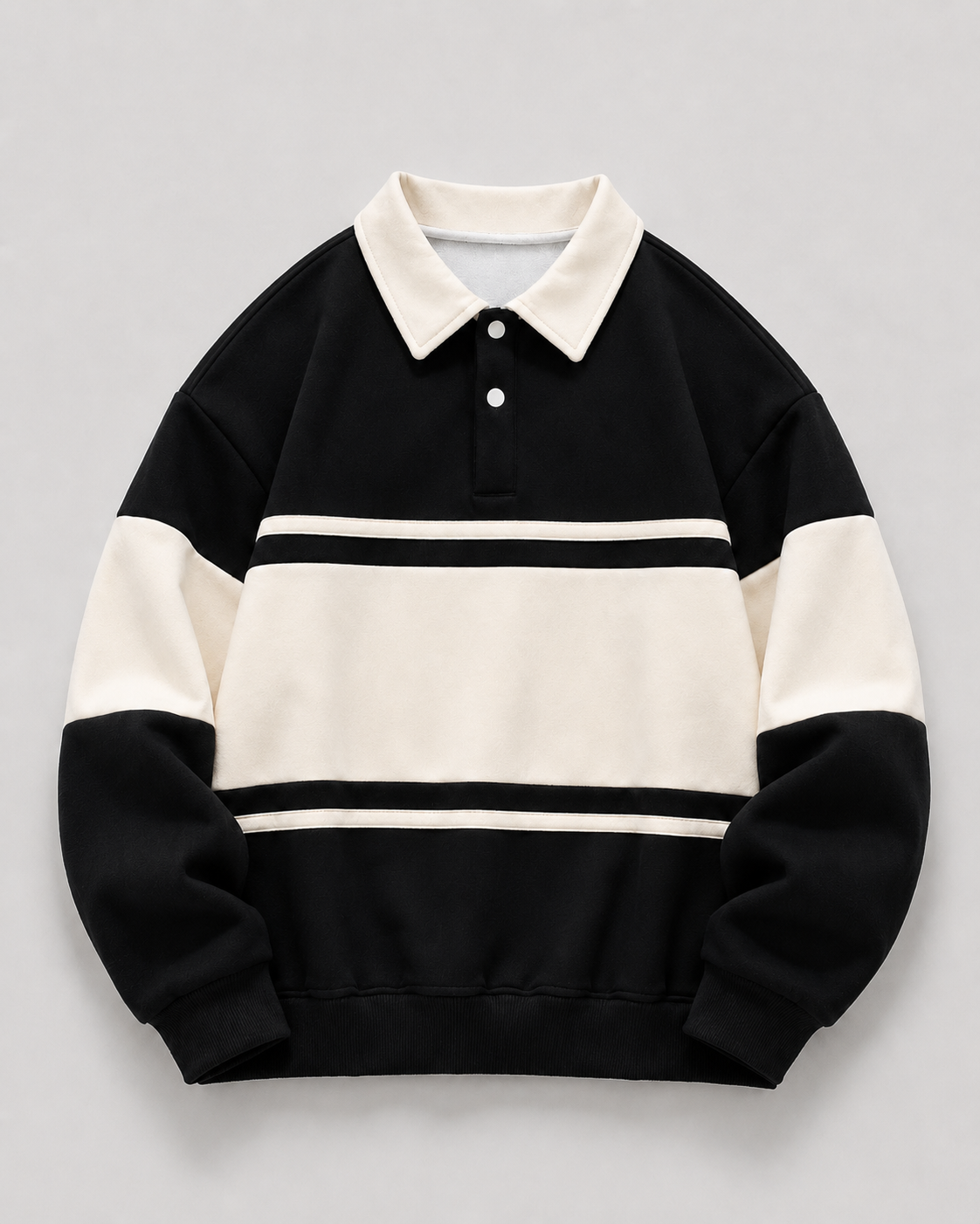 Herren Rugby-Polo-Pullover als sportlicher Freizeitlook