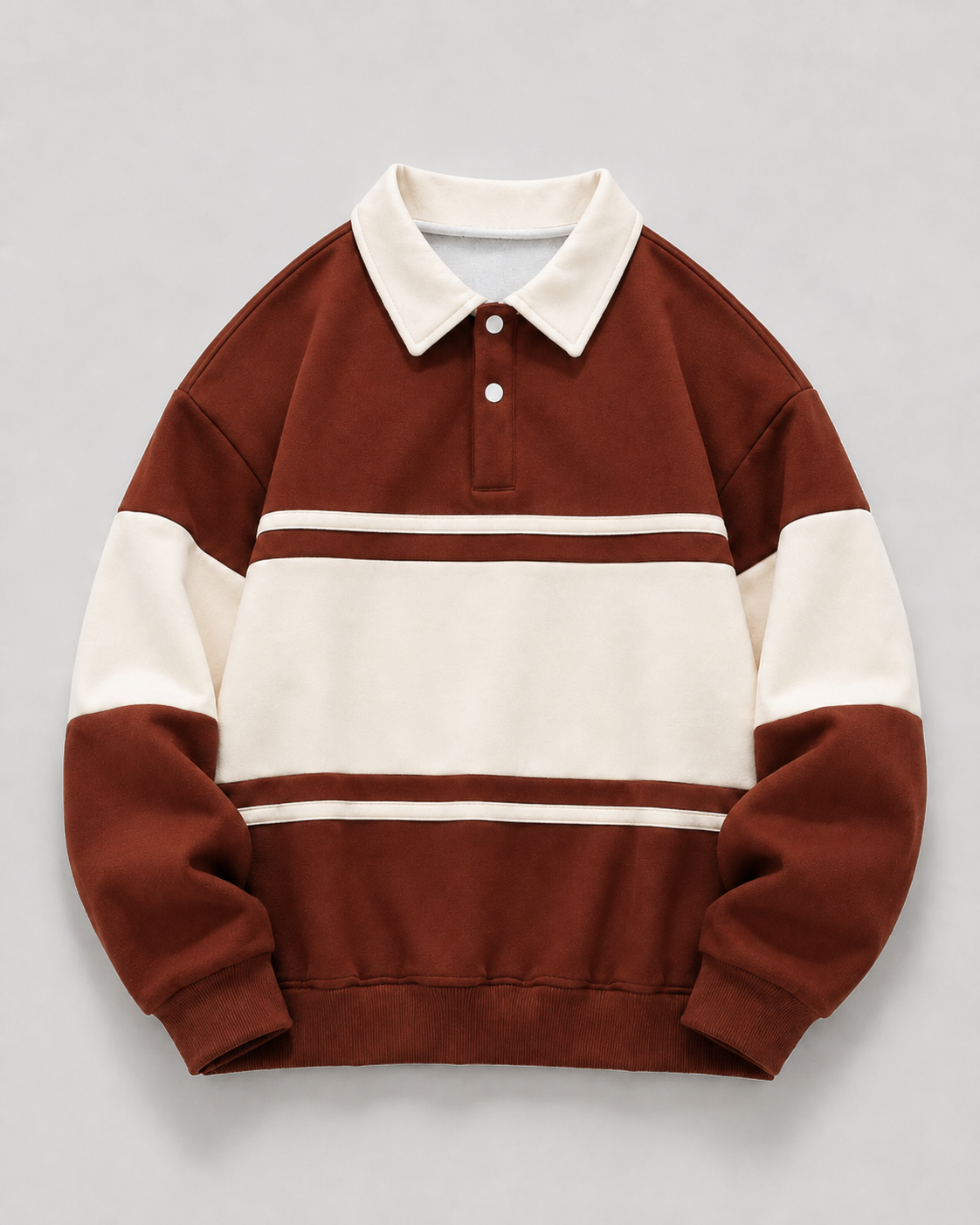 Struktur und Verarbeitung des Herren Rugby-Polo-Pullovers