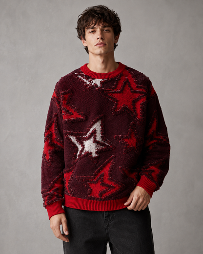 Herrenpullover mit Sternenmuster für einen modernen, lässigen Look