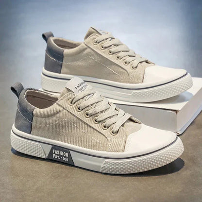Herren-Sneaker Mit Canvas-Obermaterial Und Gummisohle