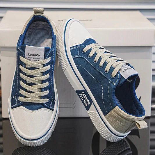 Herren-Sneaker Mit Canvas-Obermaterial Und Gummisohle