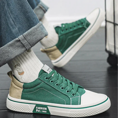 Herren-Sneaker Mit Canvas-Obermaterial Und Gummisohle