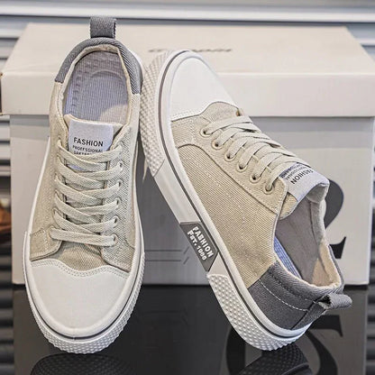 Herren-Sneaker Mit Canvas-Obermaterial Und Gummisohle