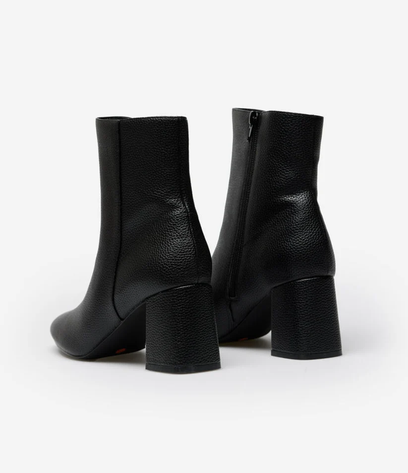 Damen Stiefeletten Mit Blockabsatz Und Seitenreißverschluss