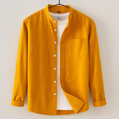 Herren Hemd Angepasste Passform Leicht Knopfleiste