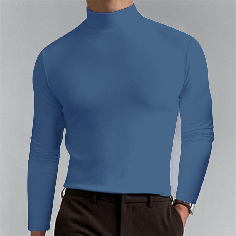 Herren Rollkragenshirt Mit Slim Fit
