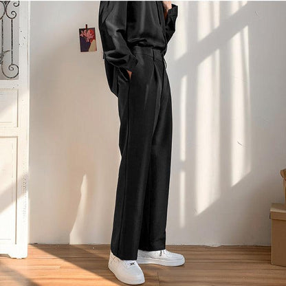 Herren Anzughose mit geradem Schnitt und strukturierter Silhouette – Asiatische Größen