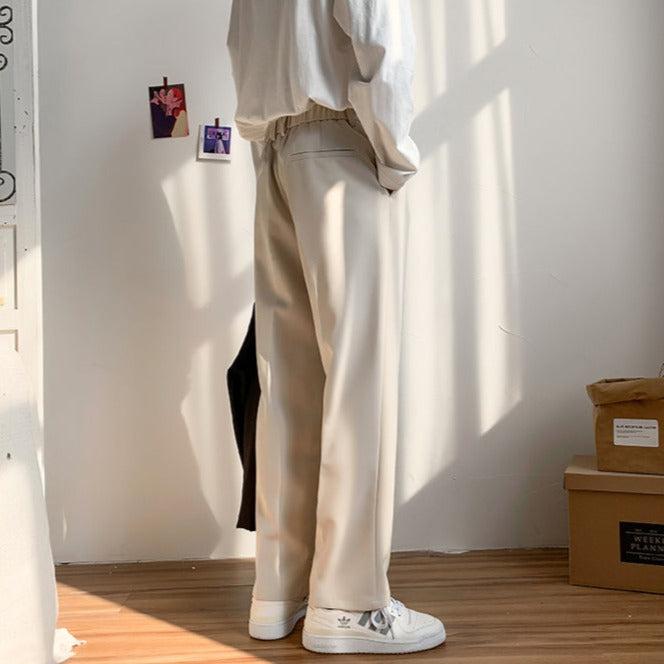 Herren Anzughose mit geradem Schnitt und strukturierter Silhouette – Asiatische Größen