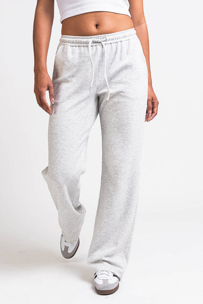 Women's Lounge Pants Mid Rise Straight Fit Elastic Waistband With Drawstring