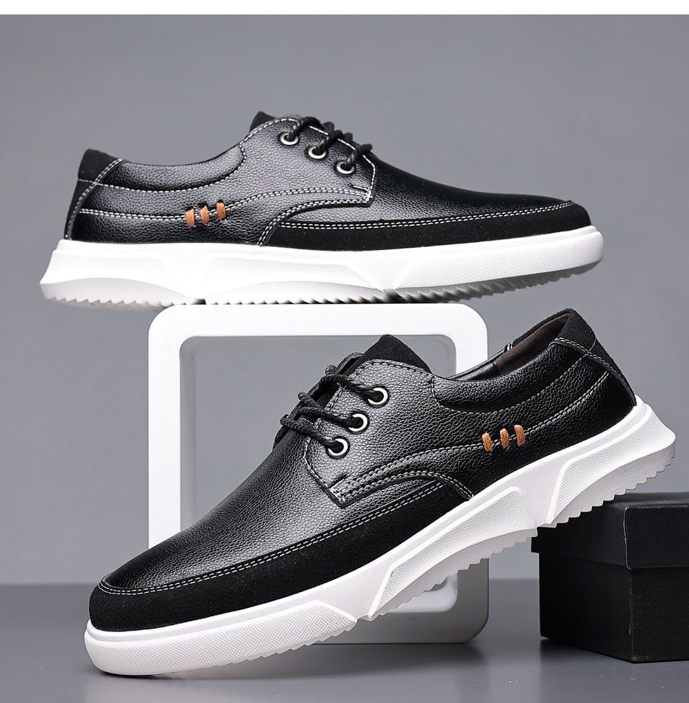 Herren Oxford Schnürschuhe mit Glanz-Finish