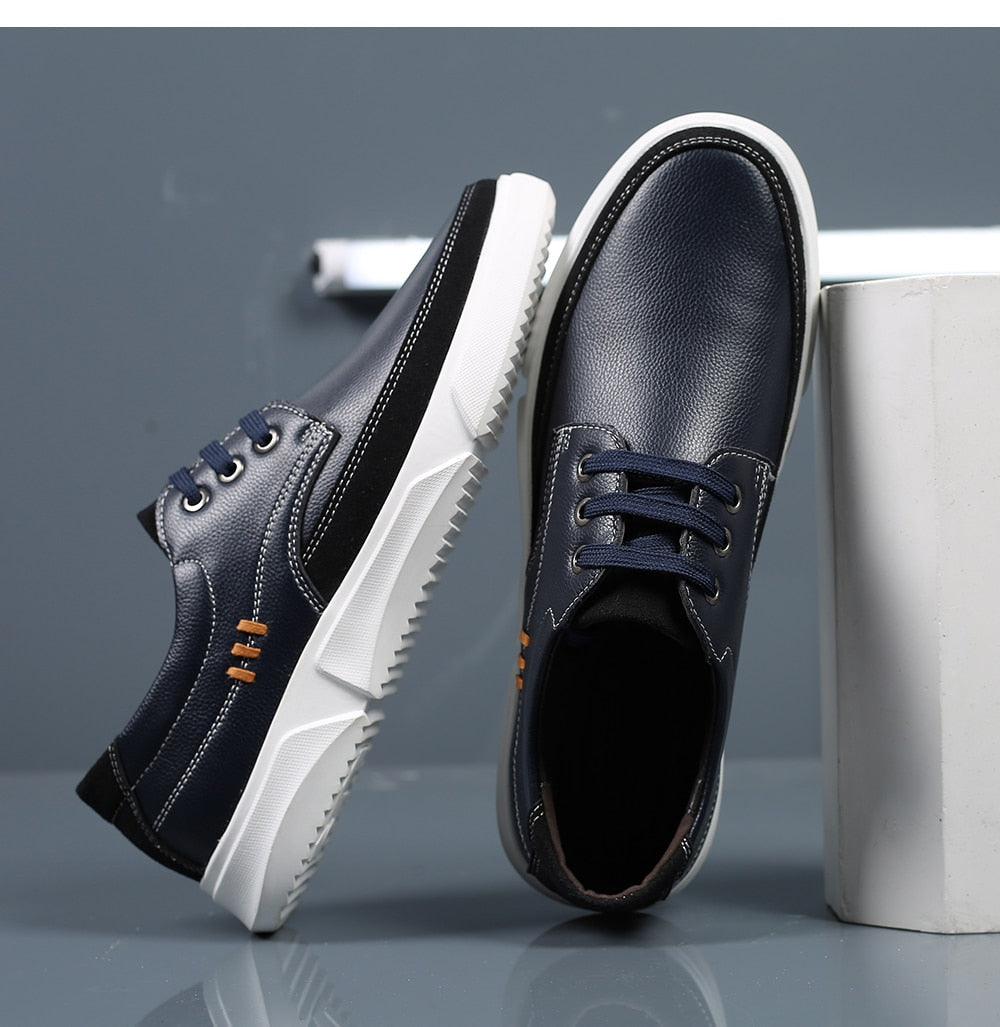 Herren Oxford Schnürschuhe mit Glanz-Finish