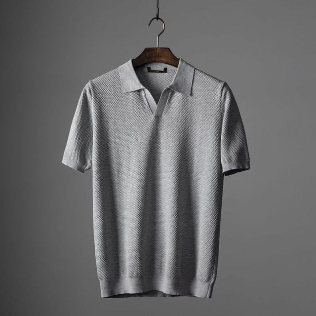 Men's Summer Polo Shirt Slim Fit Breathable Cotton